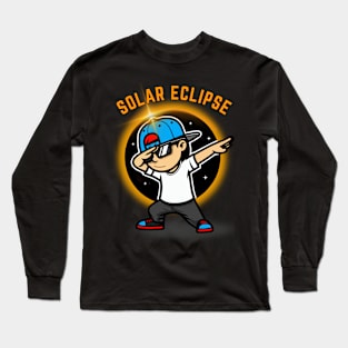 Dabbing boys Solar Eclipse sunglasses girls kid gift solar eclipse Long Sleeve T-Shirt